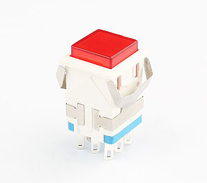 KD2面發(fā)光8腳紅燈按鈕開關