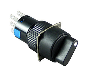 AX16雙極圓頭旋鈕開關