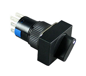 AX16雙極長方形旋鈕開關